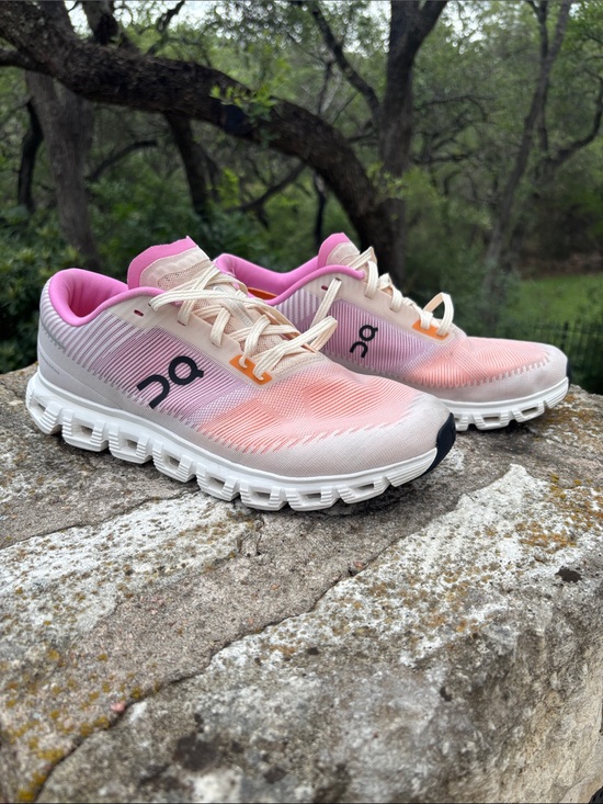 On Running Shoes - Women's On Running Cloud 6 Push Pink/Orange Cloud OC Sneakers